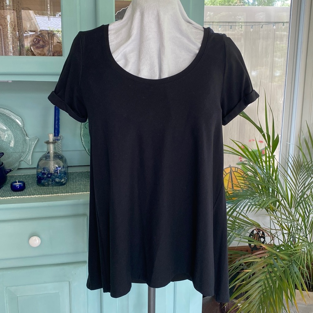 Land’s End High-Low Black T-Shirt